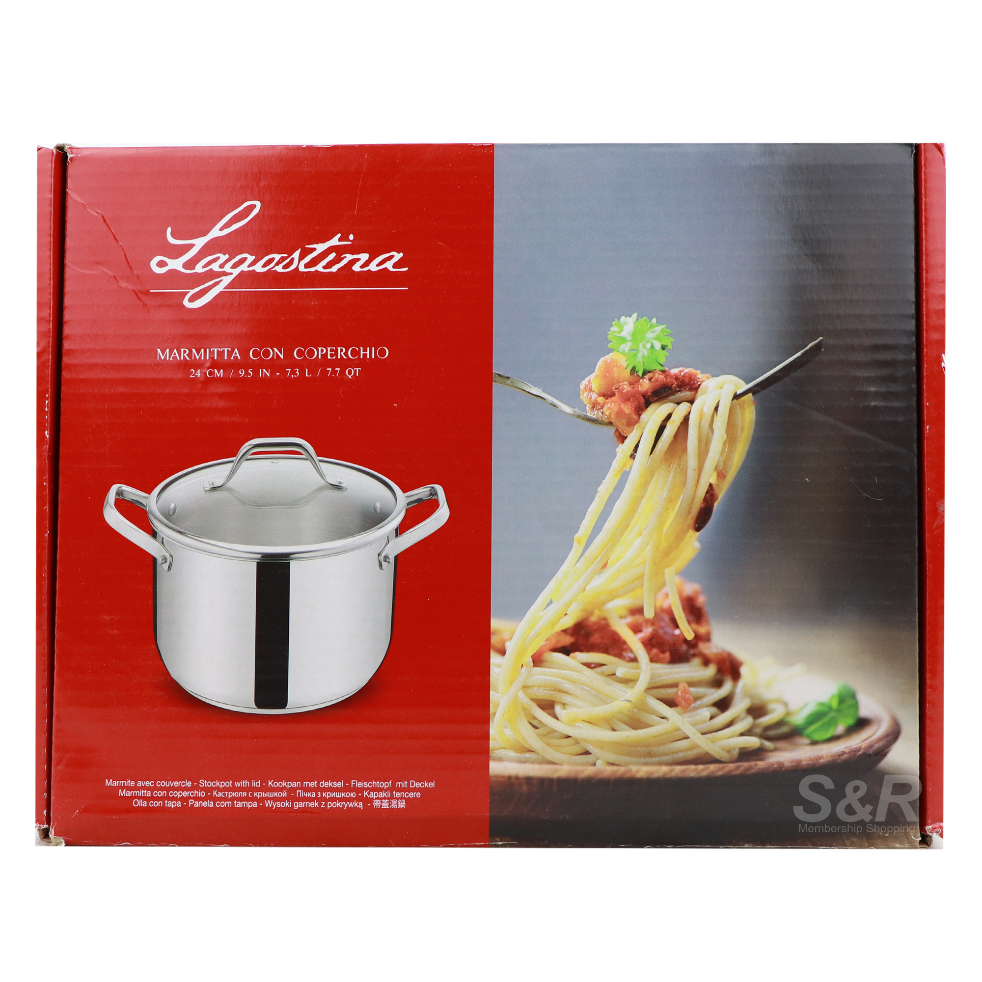 Lagostina Hero Stockpot with Lid 1pc Lagostina Hero Stockpot with Lid 1pc
